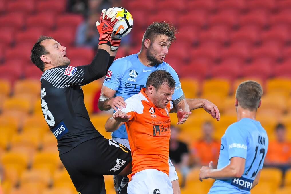 Highlights of the round seven A-League match between the Brisbane Roar and Melbourne City at Suncorp Stadium on Friday, November 17, 2017 in Brisbane, Australia. (AAP Image/ Albert Perez)
