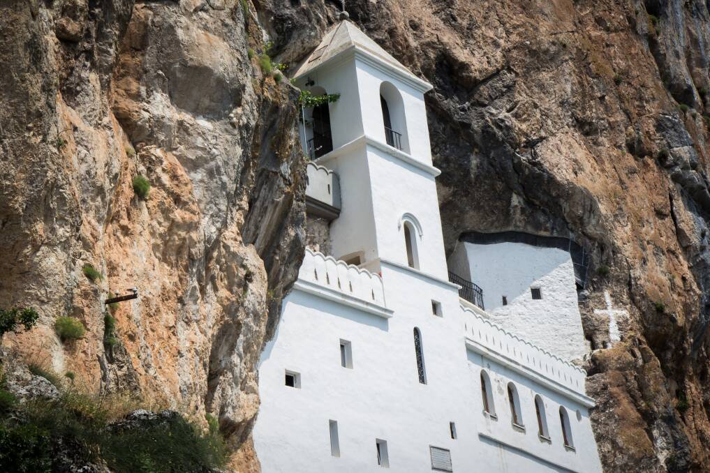 The Ostrog Monastery is built within the side of a cliff. Picture: Michael Turtle