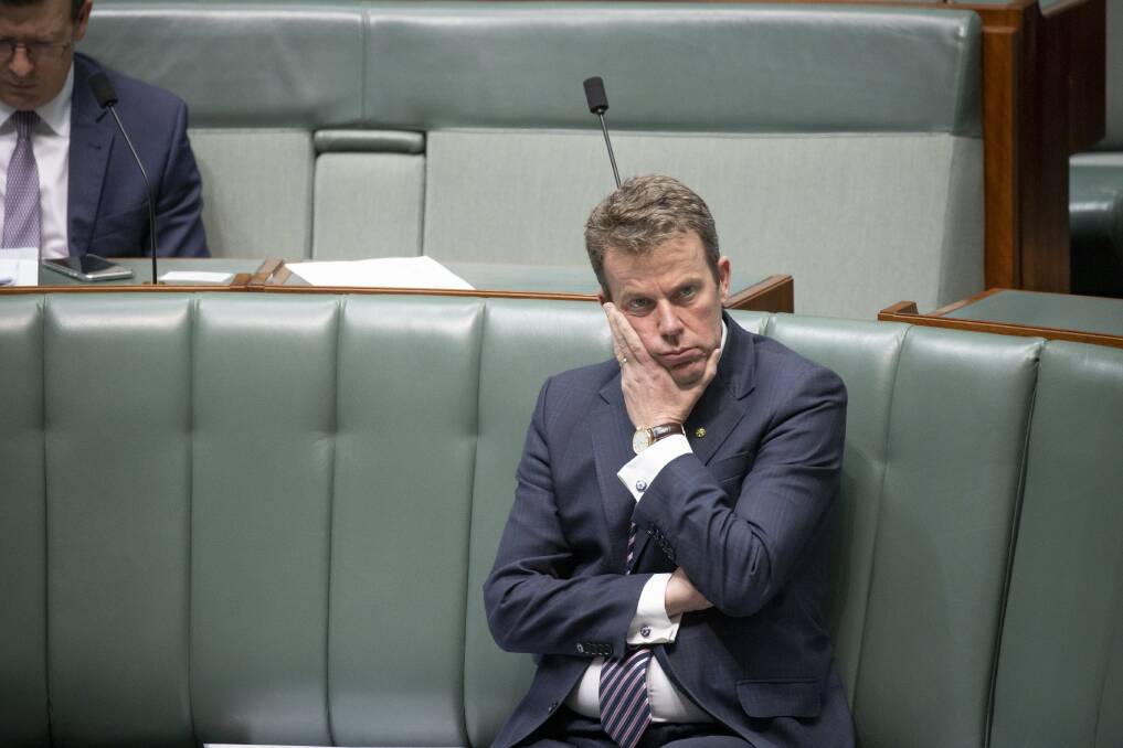Education Minister Dan Tehan during question time on Thursday. Picture: Sitthixay Ditthavong