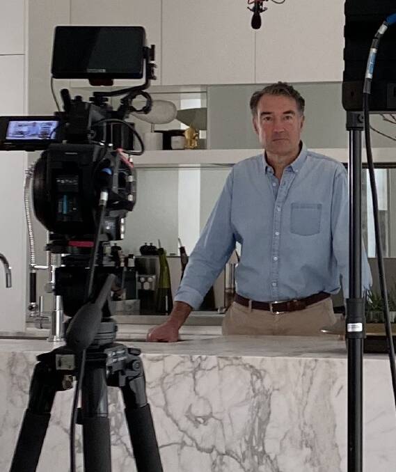 Adapting to change: 2020 Australian of the Year Dr James Muecke records videos about the toxic dangers of sugar at home. Pictures: Supplied