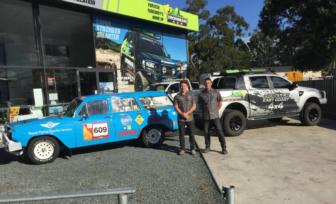READY TO GO: Billy and Justin Hughes will be driving the EH 1964 featured above, which they have spent the past three months preparing for the event at their Tuncurry business. The father son duo are keen to get on the road.