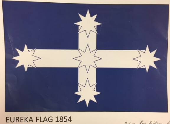The Eureka Flag of 1854 was claimed by some as the first 'Australian' flag of a distinctive design differing to those previously used.