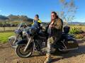 On the road: Mick Standen and son Tyler are taking part in the Black Dog Ride to Alice Springs. Photo: supplied