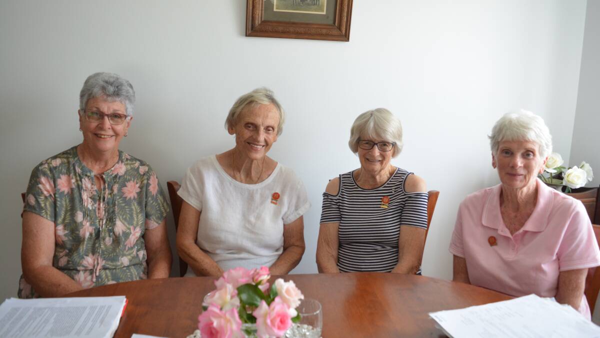 Rookhurst Gloucester Hospital Auxiliary members Jean Holstein, Judy Hopkins, Jan Middlebrook and Jan Cairns. Photo Anne Keen 