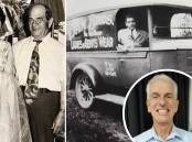Family business: Angele and Nicholas Dan (left). Nicholas Dan at the wheel of a chevrolet, hawking ladies and gents wear around the Manning in the 1930s (right). George Dan (inset). Photos: supplied