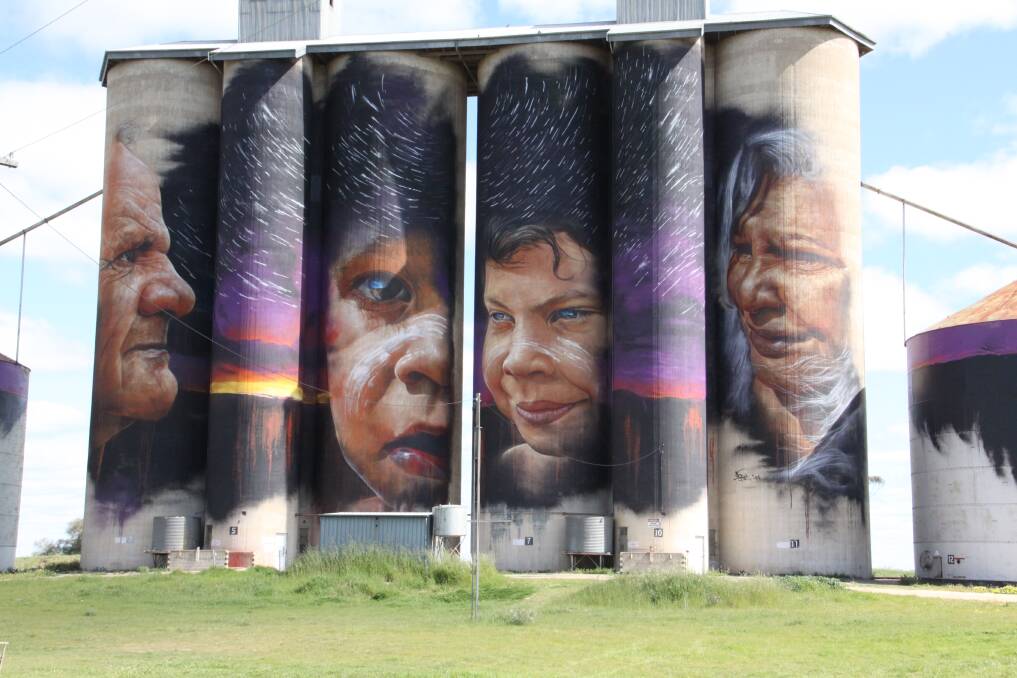 Silo art from Sheep Hills, Victoria. Photo supplied