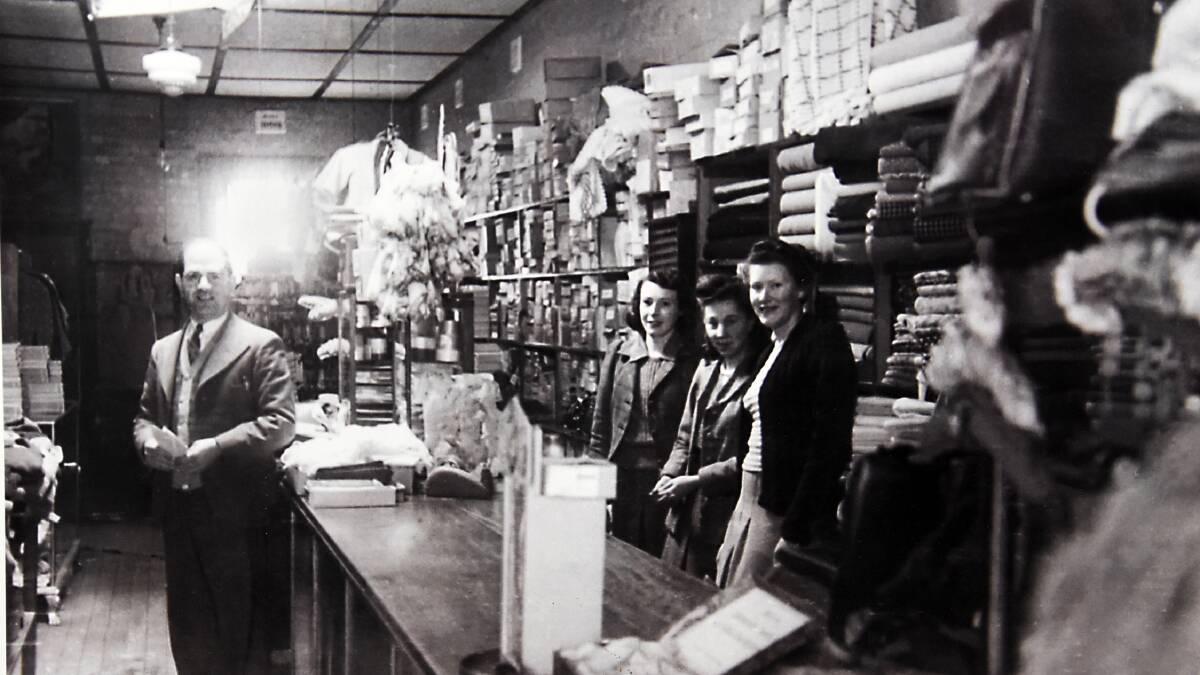 1948: Wadhi and Nicholas Dan's business had grown to include assistants Fay Lean, Pat Hampton and Aileen Wilkes. Photo: supplied