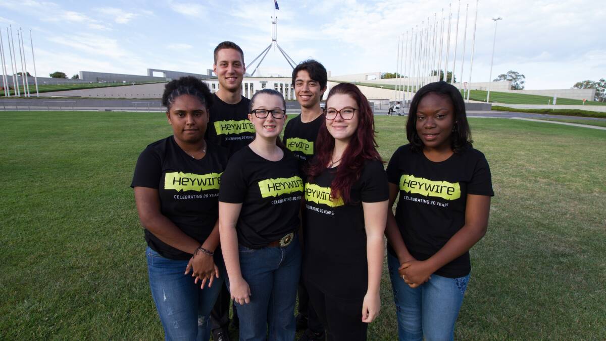 Gloucester's Brianna Martin (front row second from left) was part of the 'Taking Control' group at the 2018 ABC Heywire Regional Youth Summit in Canberra. Photo: supplied