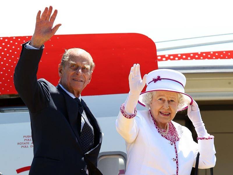 Prince Philip, who has died in London aged 99, is shown with the Queen leaving Perth in 2011.