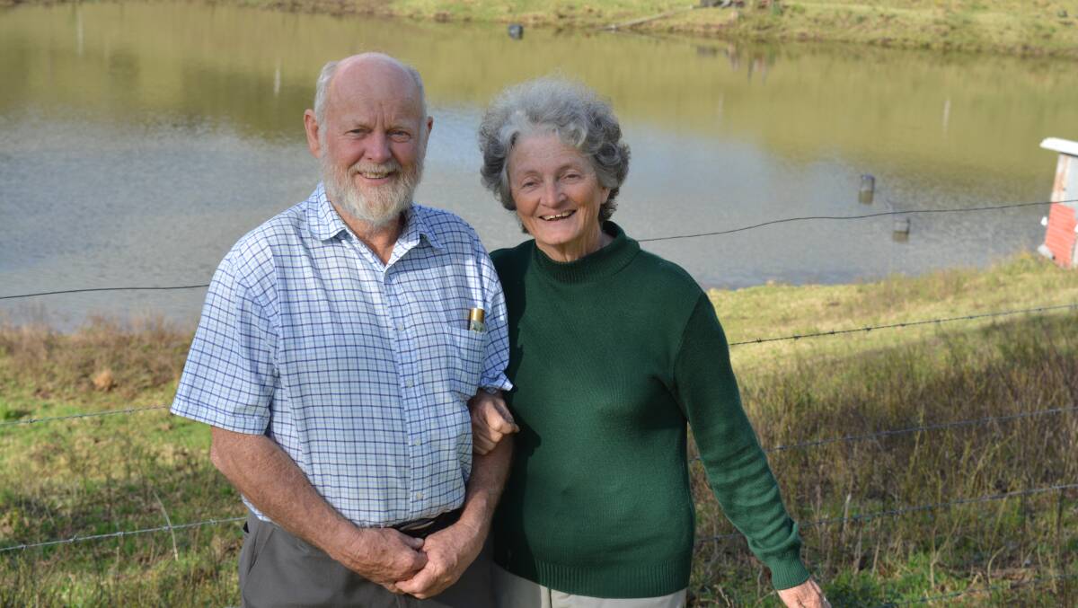 Bill and Elaine Murray on their property at Pitlochry.