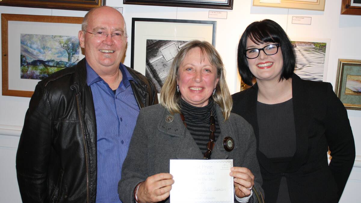 Photographer Rachel Saunders (centre) at last year's Pix from the Stix awards presentation.
