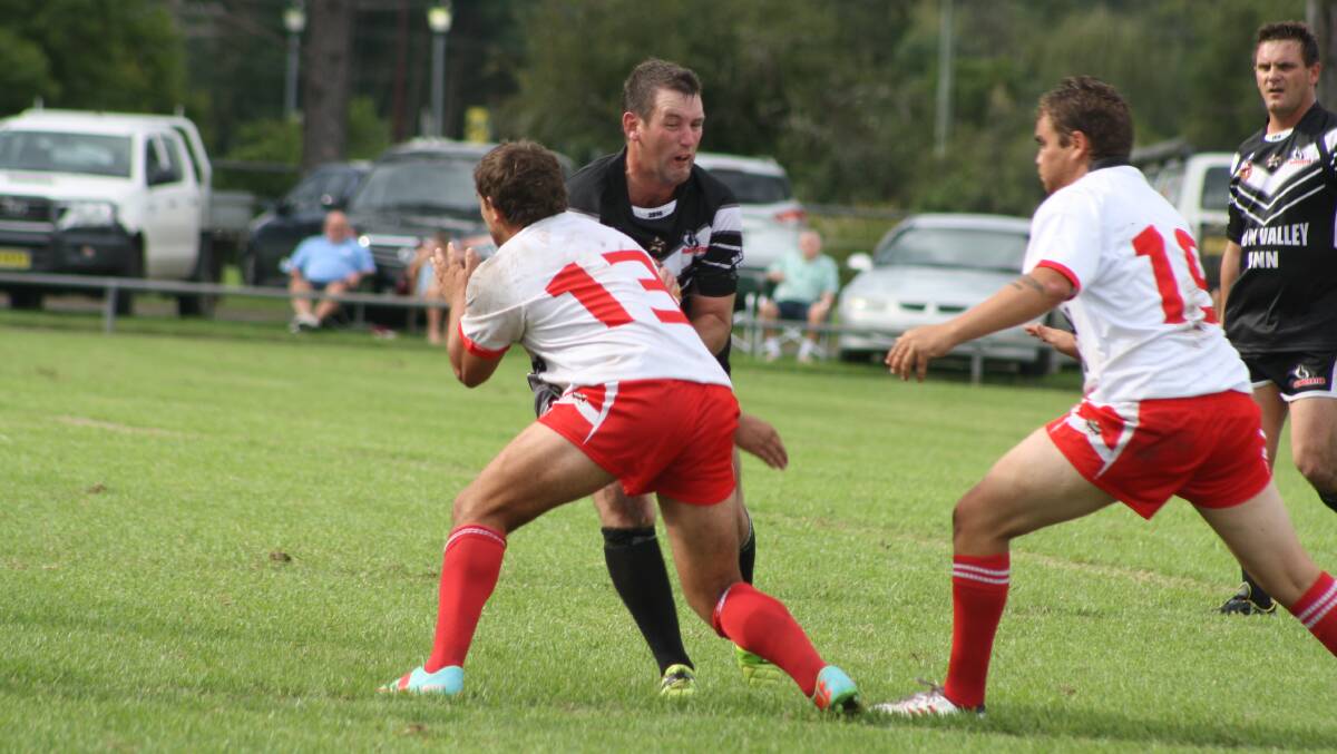 Front rower Mathew Higgins in action for the Magpies.