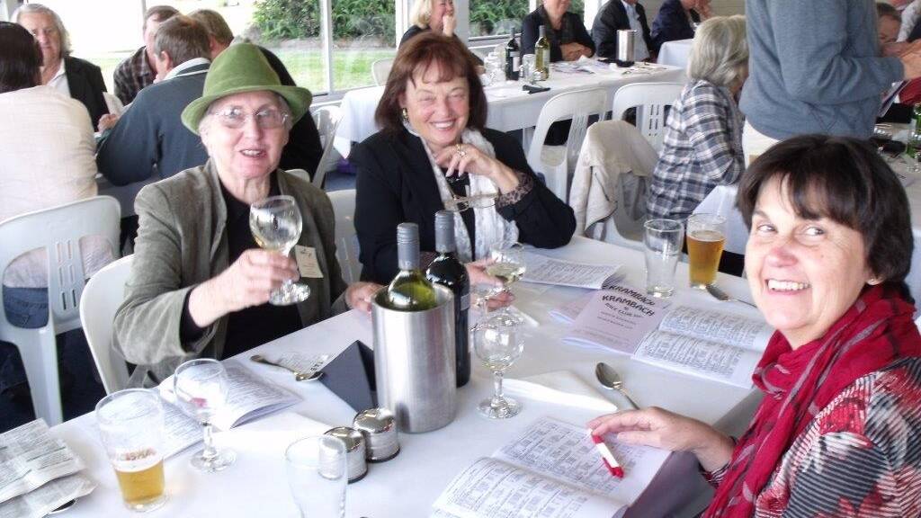 Christine Bolton, Carol Luscombe and Mandy Latimore at last year's Gloucester Cup.

