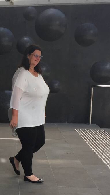 MURDER PLOT: Leanne Loughrey, 47, leaves Newcastle courthouse. She has pleaded guilty to two counts of solicit to murder after she tried to get two different men to organise the murder of her ex-husband's new girlfriend. 