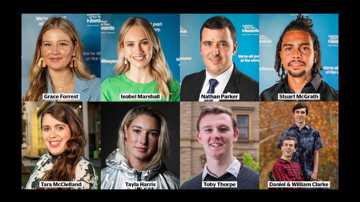 The Young Australian of the Year nominees for 2021. Pictures: supplied by australianoftheyear.org.au