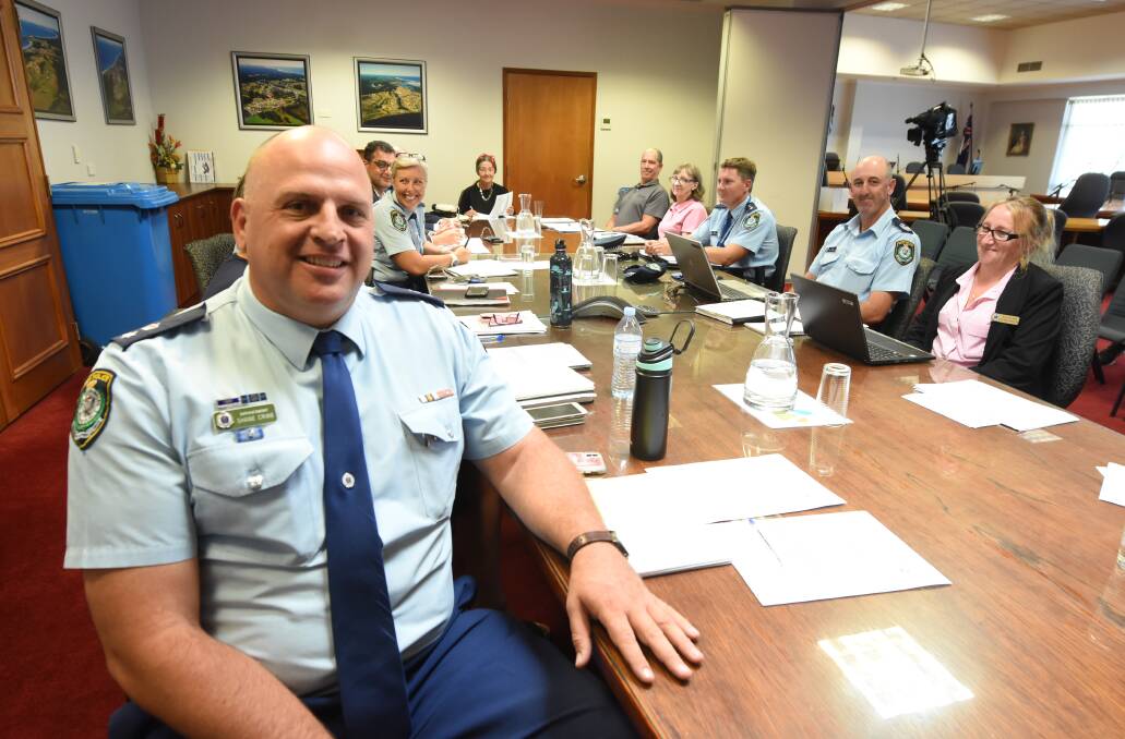 Combat crime: Manning Great Lakes Police District Commander Superintendent Shane Cribb spoke about crime trends and preventative measures at the first community safety precinct committee meeting of 2019. 