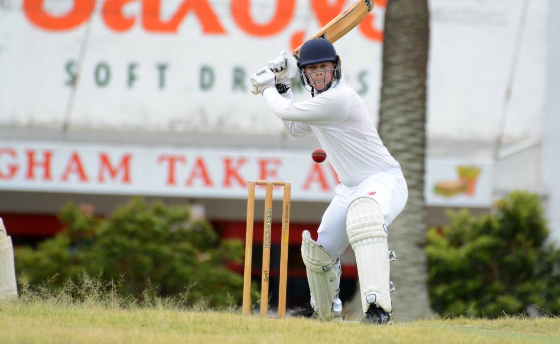 Gloucester batsman Harry Clarke in action against Wingham last month. He made one run against Great Lakes before being bowled by Sam Whitbread.