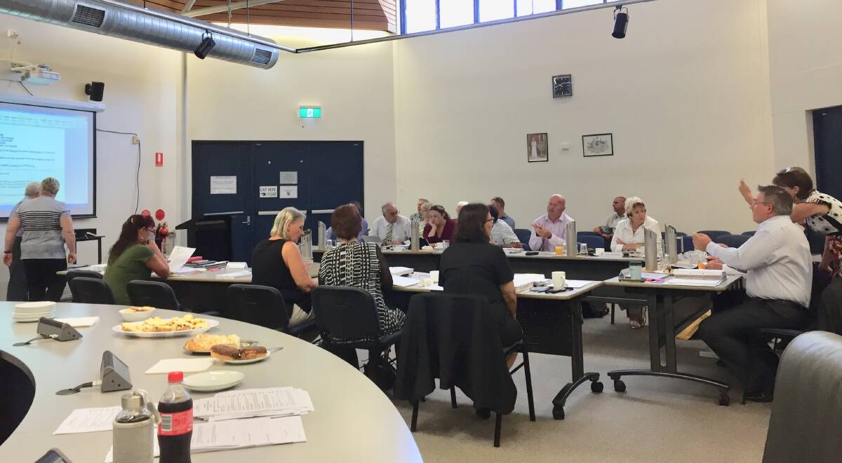 MidCoast Council councillors at the February strategic meeting. 