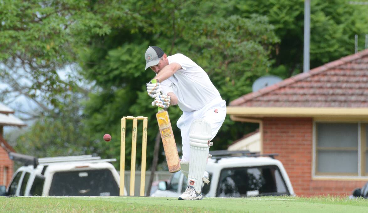 Gloucester Cricket Association president and player Matthew Higgins in action during last season's preliminary final. Photo: Scott Calvin.