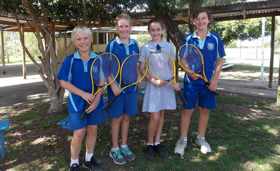 Barrington Public School tennis team (not in order) Charli Macdonald, Kaitlyn Commons, Dean Germon and Lucas Pope.