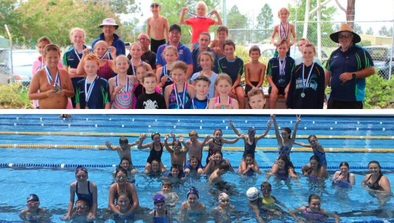 The Stroud and Gloucester swimming clubs. Photos: supplied.