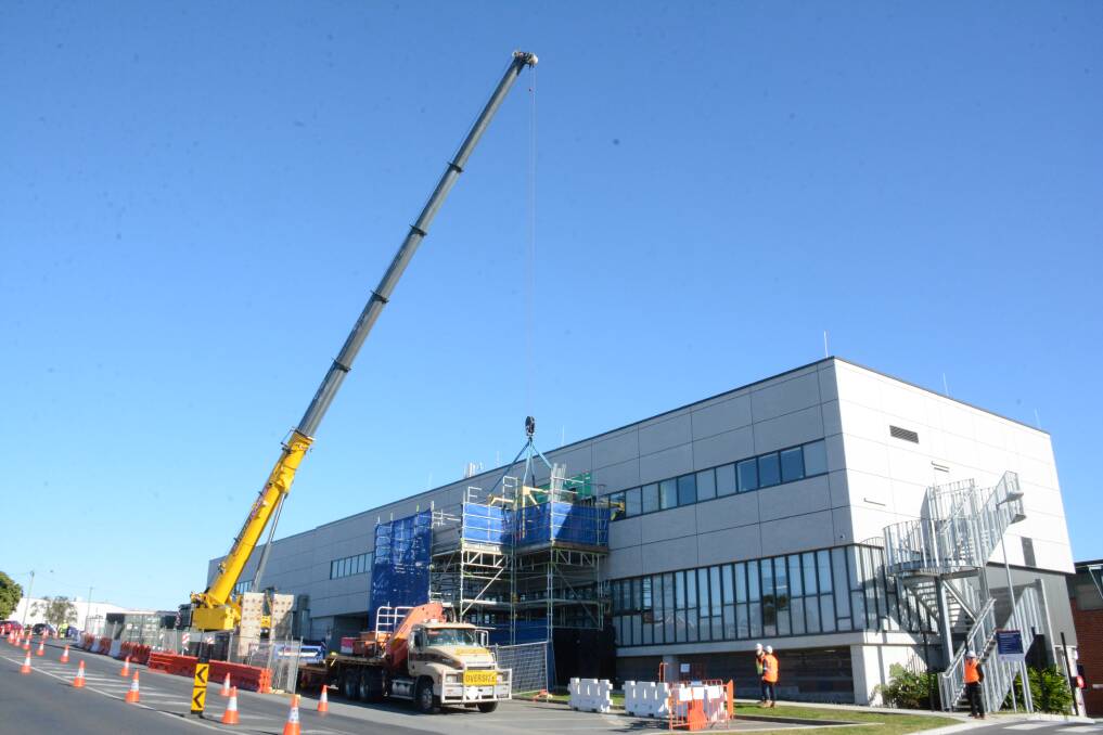State-of-the-art: The MRI scanner was craned into Manning Base Hospital on June 30. Photo: Scott Calvin.