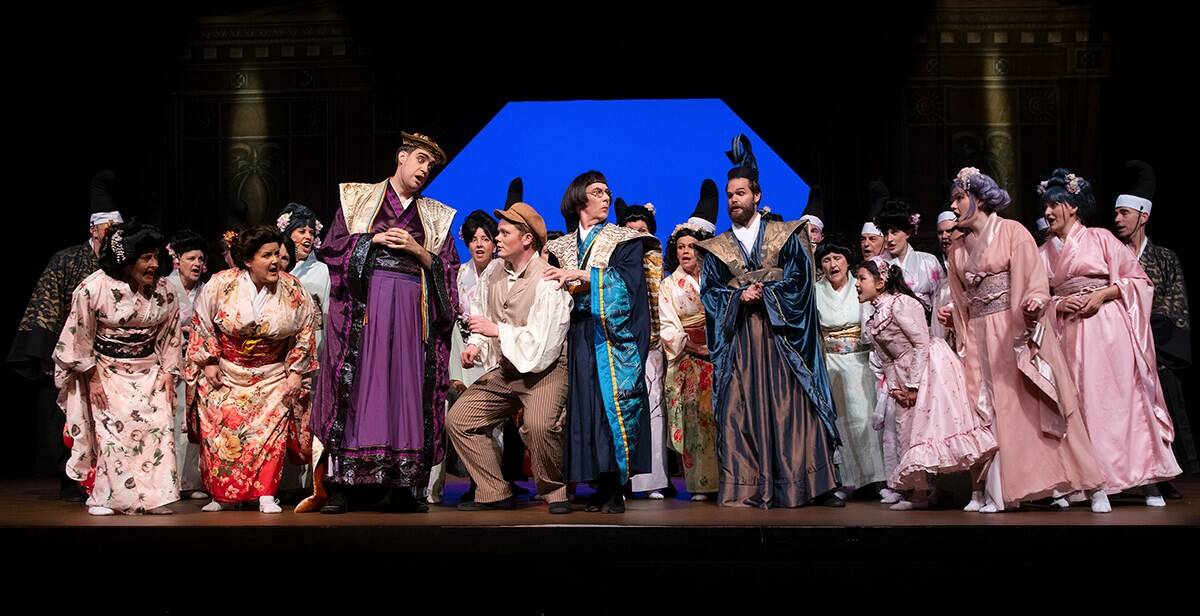 Gilbert and Sullivan Opera Sydney company performing The Mikado in 2019. The group will be in Gloucester for two performances on April 17.
