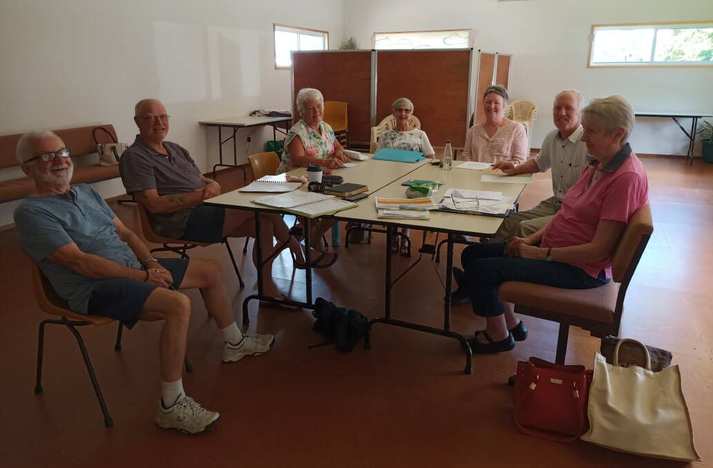 Gloucester U3A committee members Robert Sparke, Charlie Faulkner, Frances Writer, Jenny Shaw, Sue Urby, Gavan Bethke and Shirley Smith plan for term one.