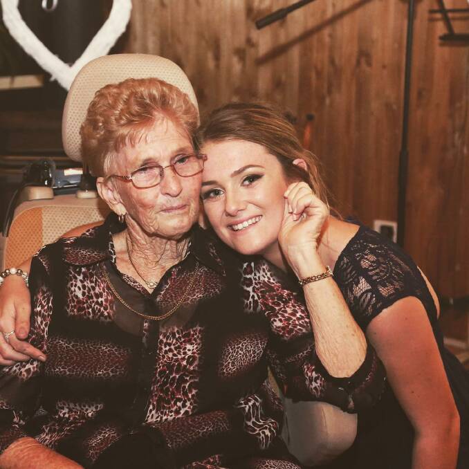 Chloe Farley pictured with her grandmother Bev Grant.