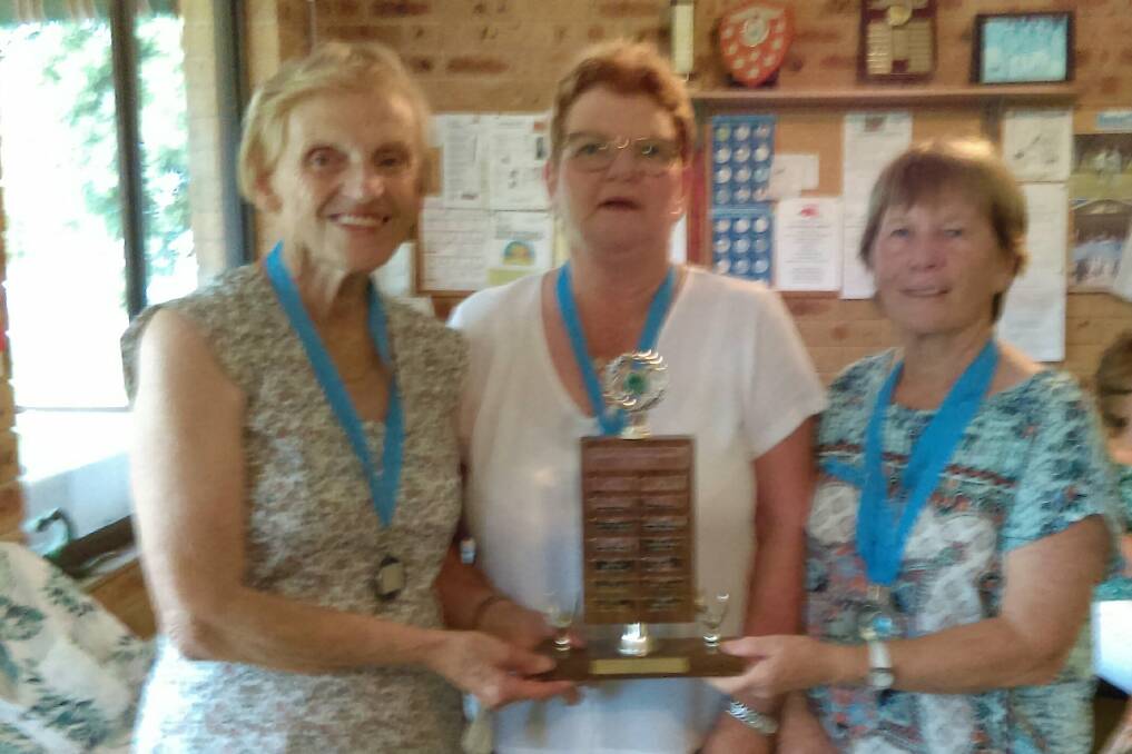 Well done: Club president Brenda Pennicuik (centre) with President's Cup winners Judy Hopkins and Bev Fagan. Photo: supplied.