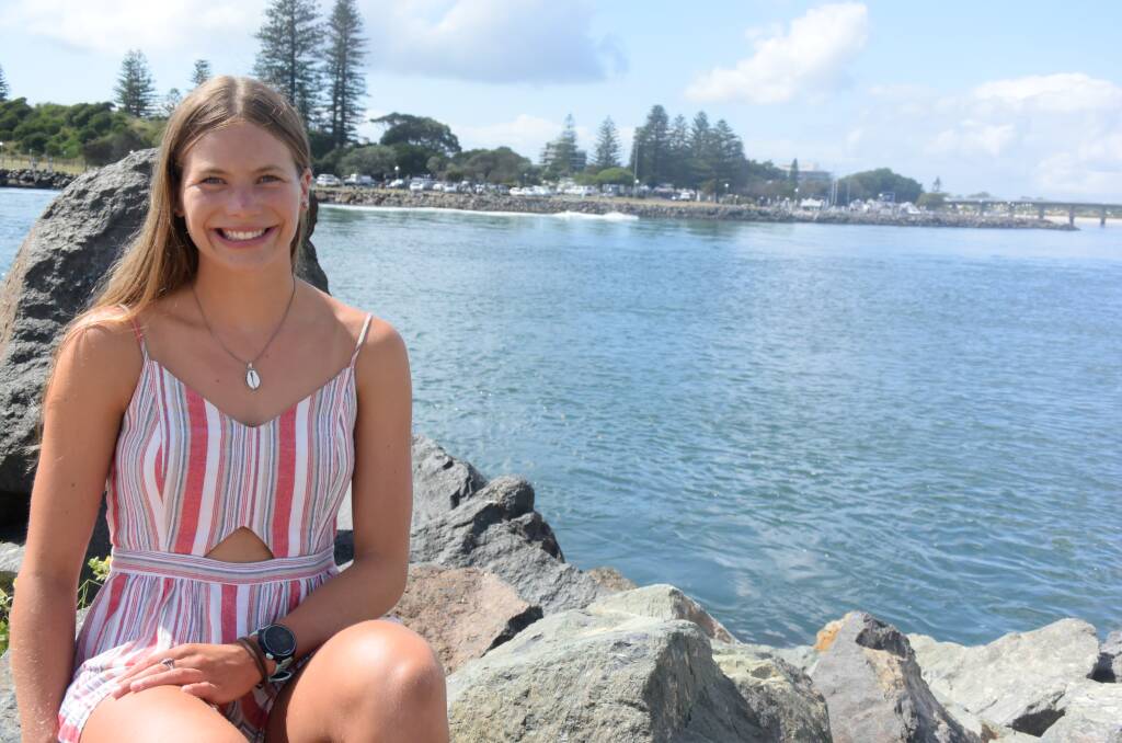 Aimee Carlin did not hesitate to jump in the water and help save Jai Darr's life at Tuncurry Beach.