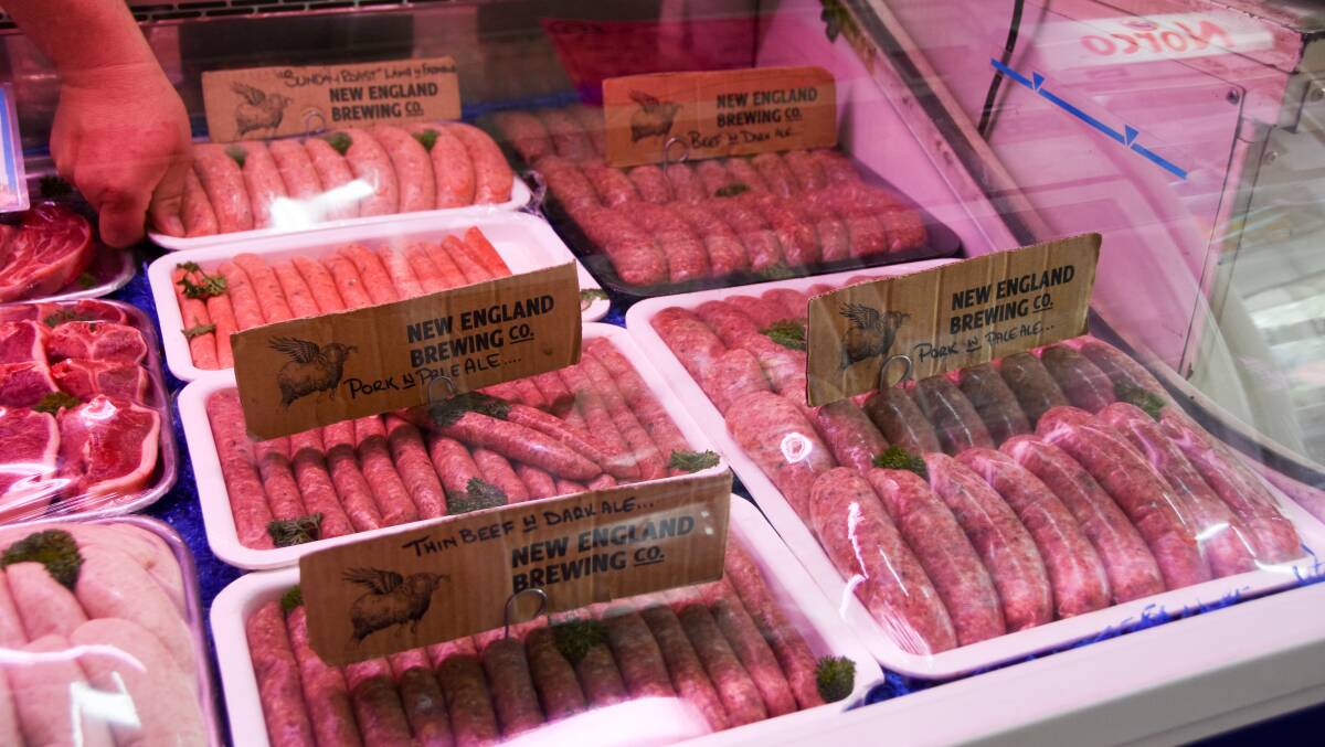 Special New England Brewing Co sausages have been a key factor in their success with up to four flavours and additional special brews. 