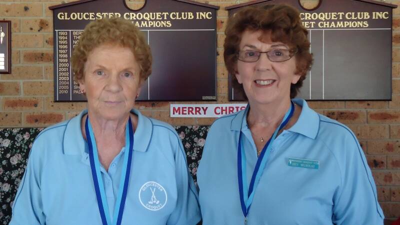 The winners of the Gloucester Golf Croquet President’s Cup doubles championship were Yvonne Bagnall and Bev Murray. 