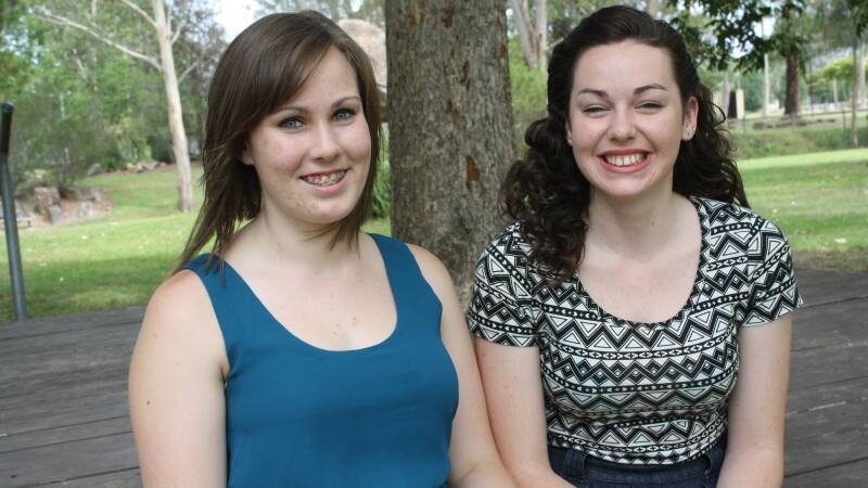 Ashlea Cameron and Lilly Burrows were among Gloucester High’s top achievers in the 2013 HSC. 